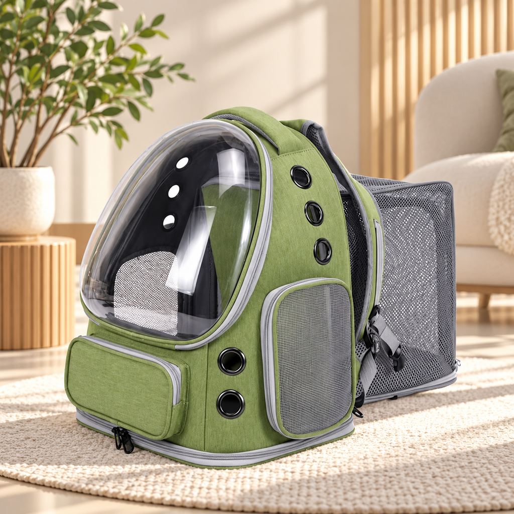 AeroPet Expandable Backpack – Breathable Travel Carrier for Cats & Small Dogs