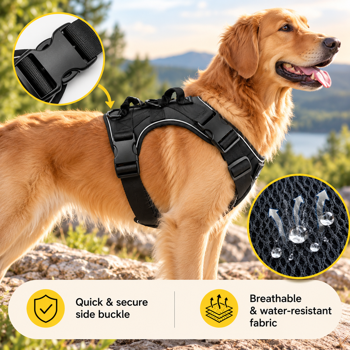 EliteGuard Reflective Dog Harness