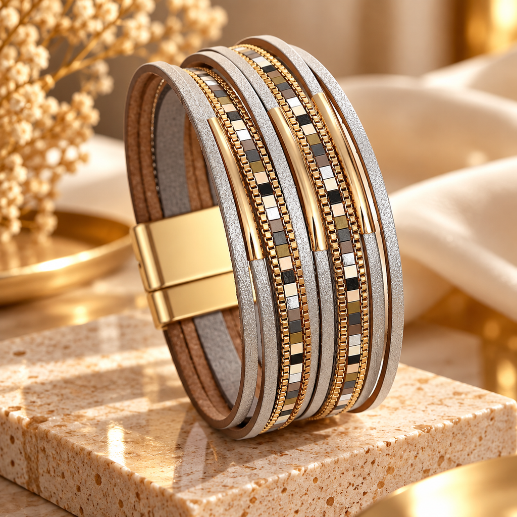 Midnight Luxe Wrap Bracelet