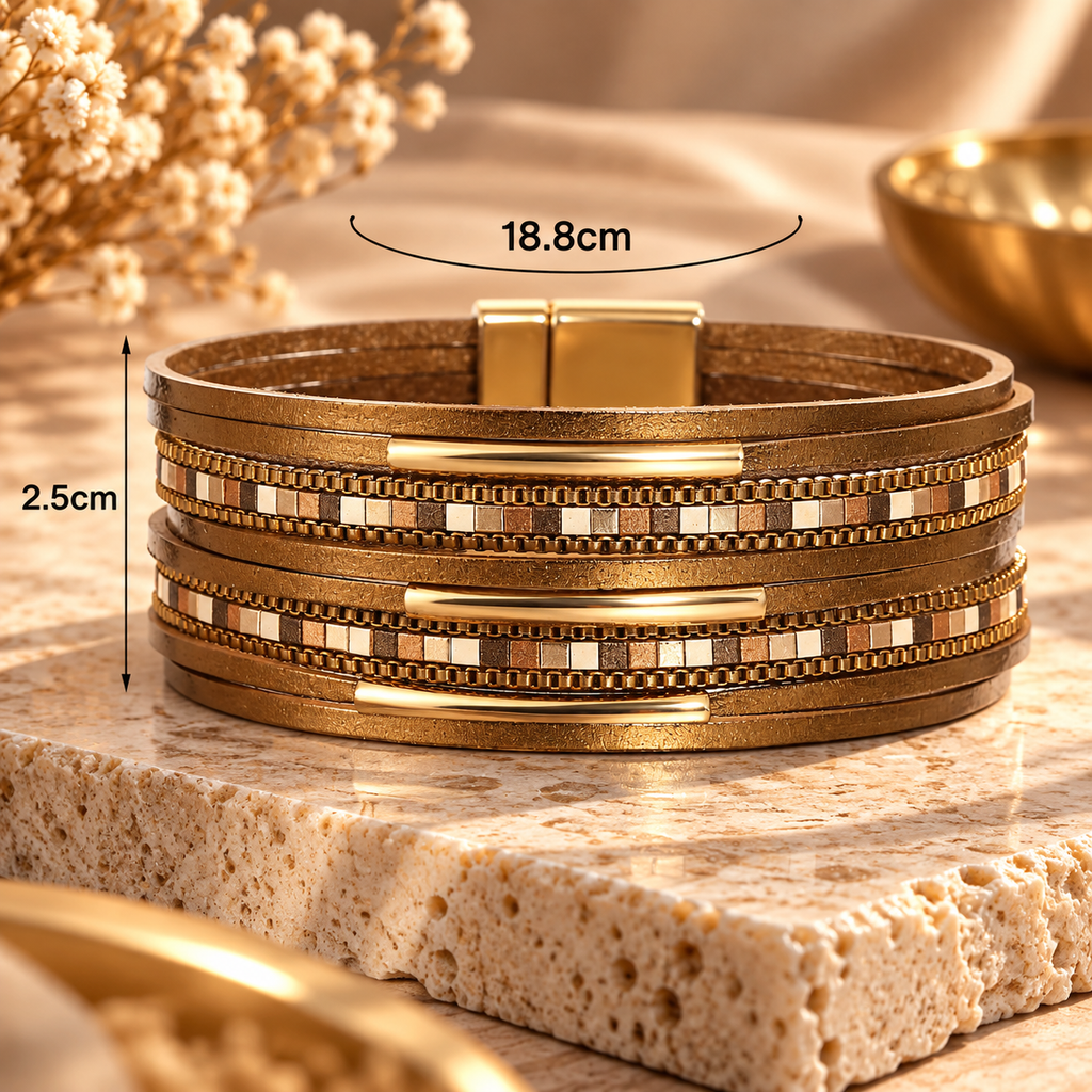 Midnight Luxe Wrap Bracelet