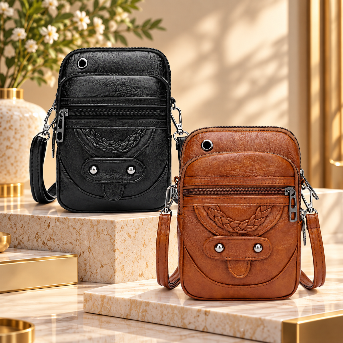 Vintage Elegance Crossbody Bag