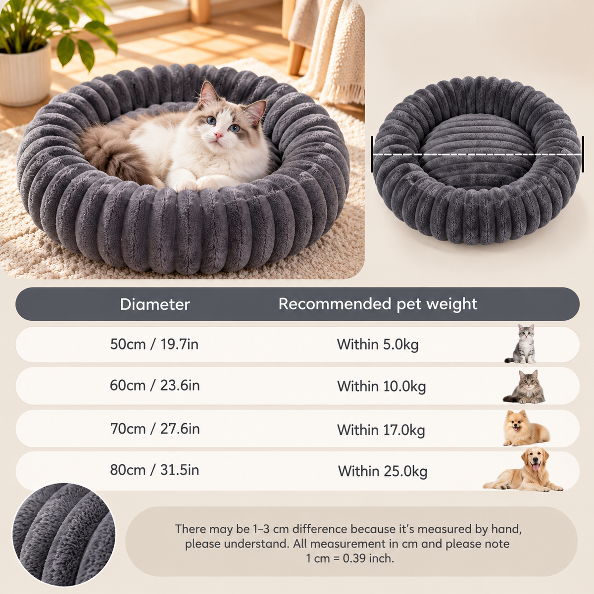 LuxeCloud Plush Pet Bed