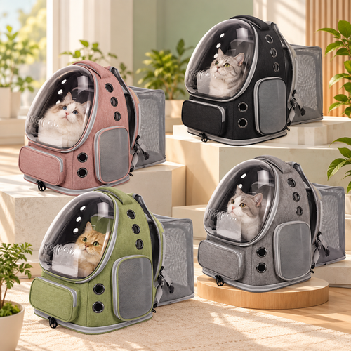 AeroPet Expandable Backpack – Breathable Travel Carrier for Cats & Small Dogs