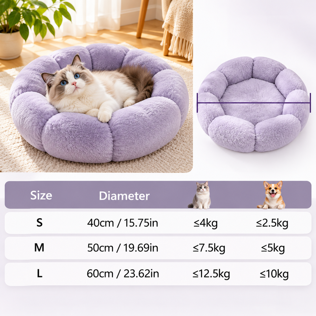 LuxeCloud Plush Pet Bed