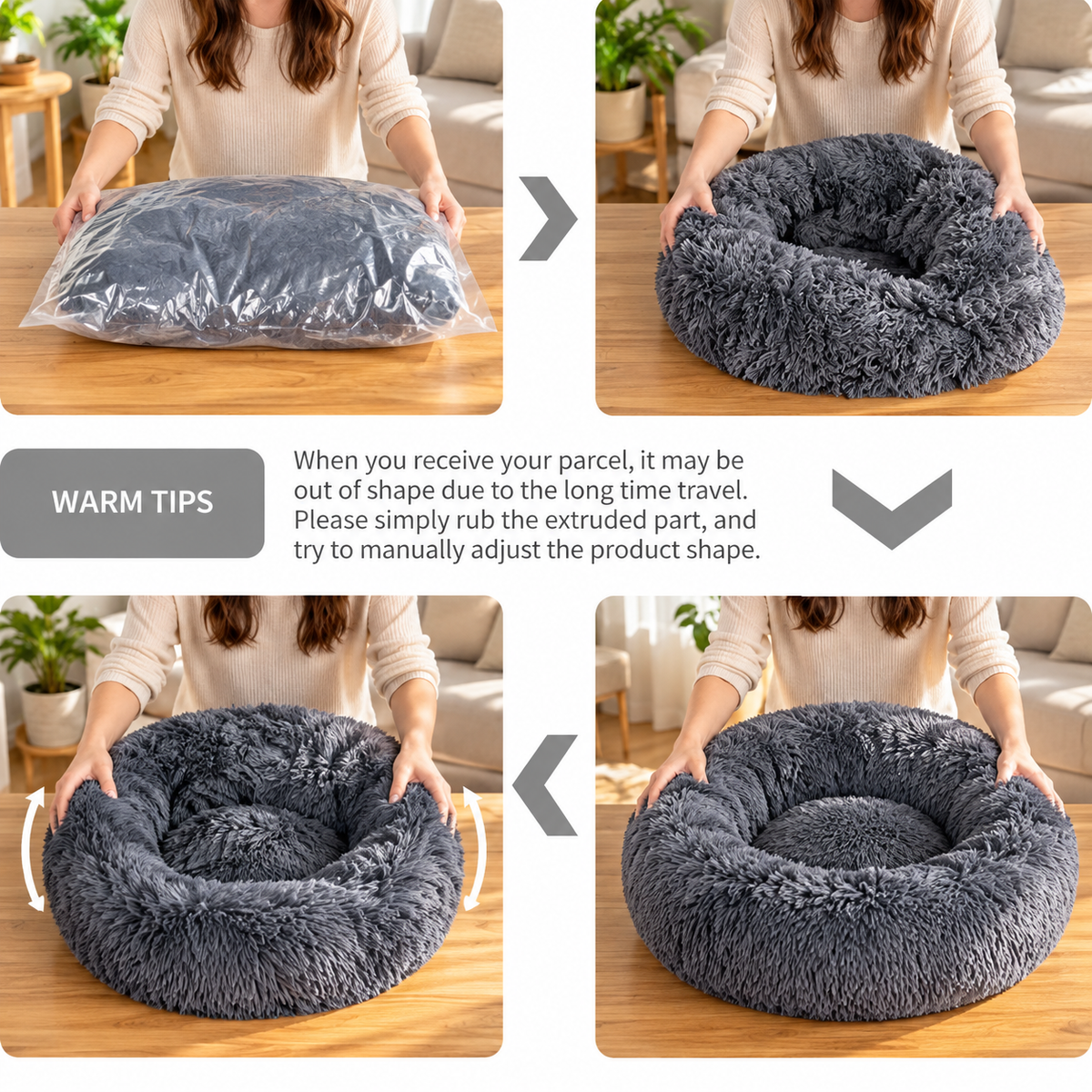LuxeCloud Plush Pet Bed
