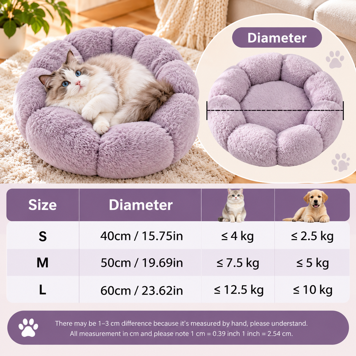 LuxeCloud Plush Pet Bed