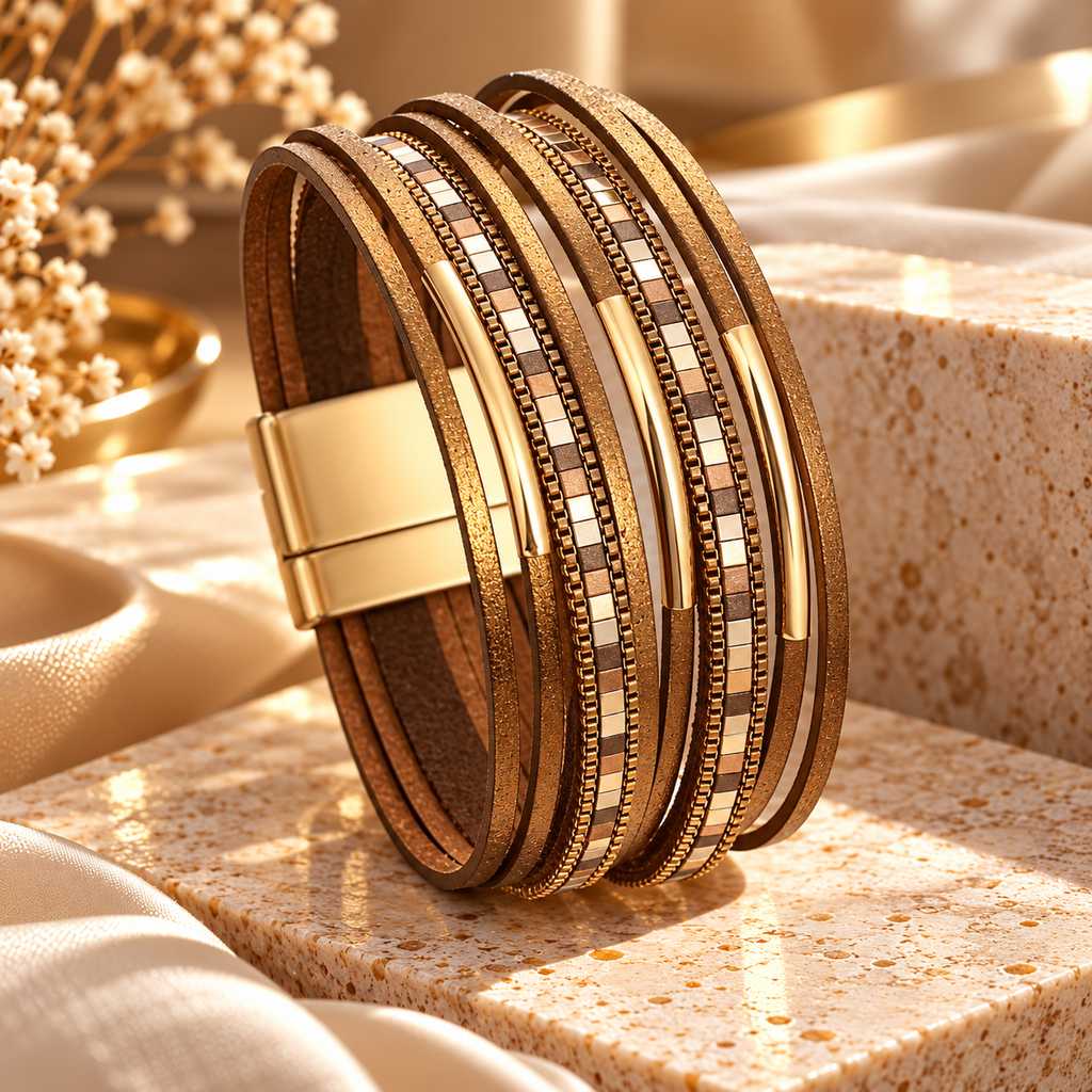 Midnight Luxe Wrap Bracelet