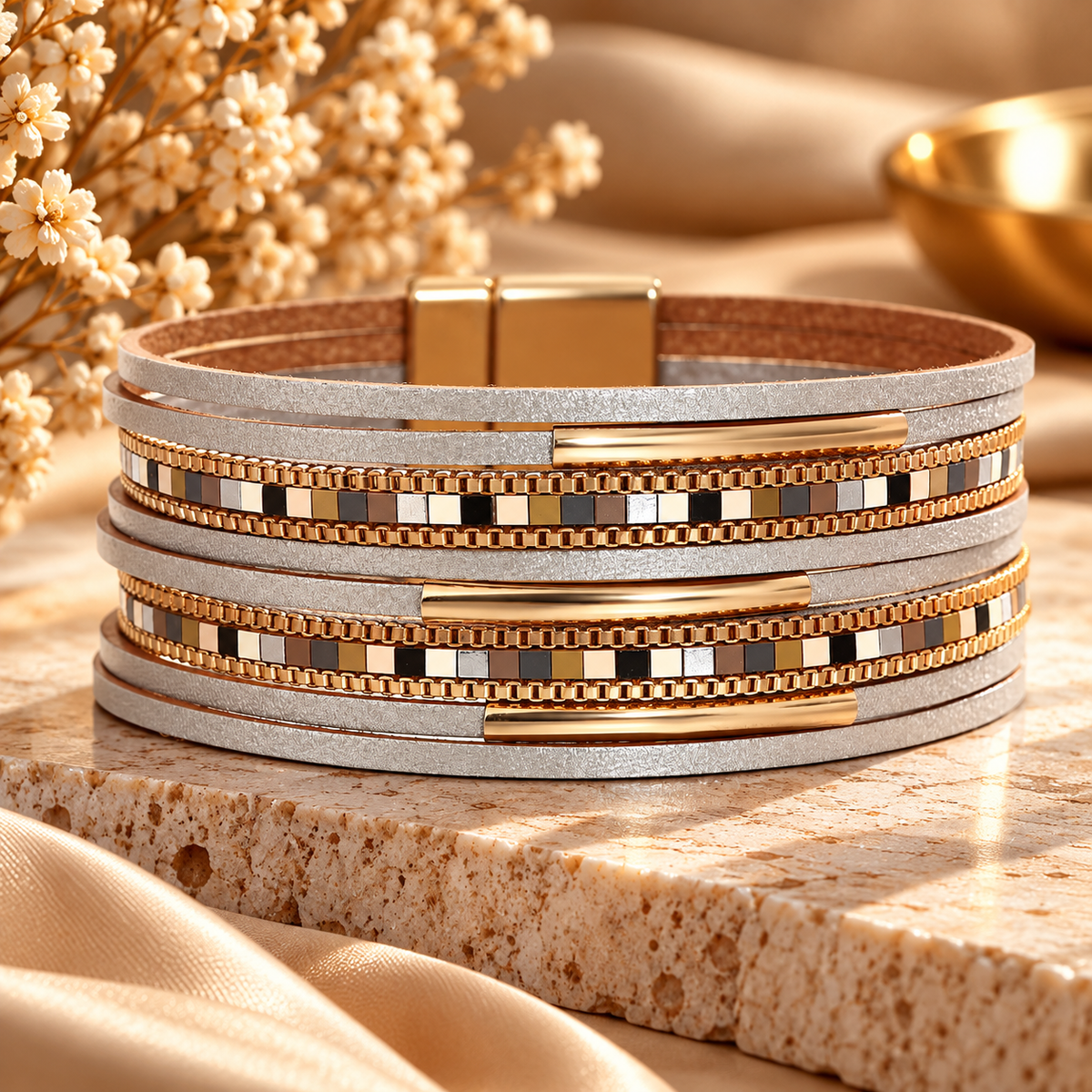 Midnight Luxe Wrap Bracelet