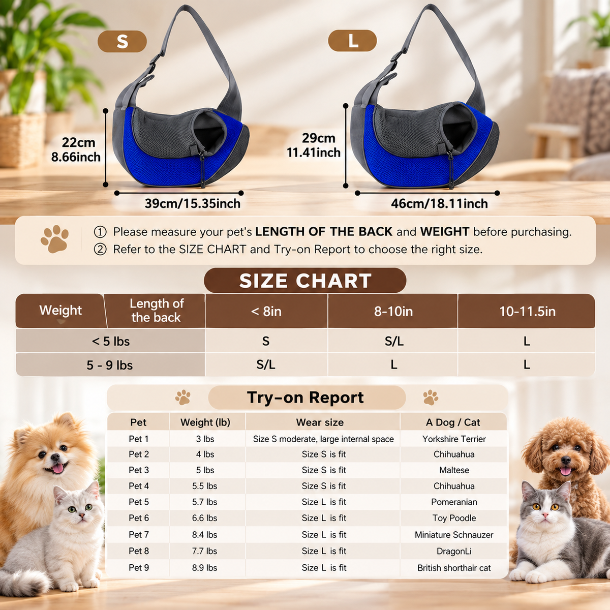 UrbanPaw Travel Sling