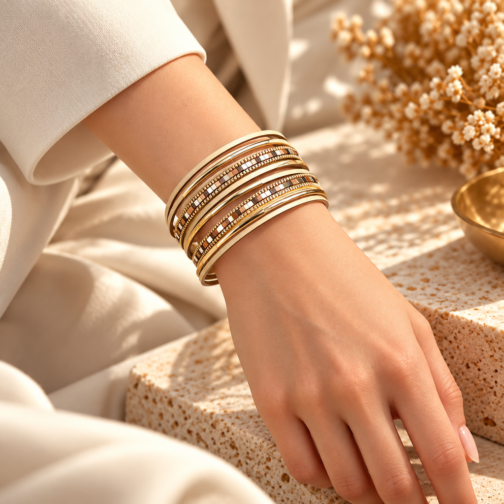 Midnight Luxe Wrap Bracelet
