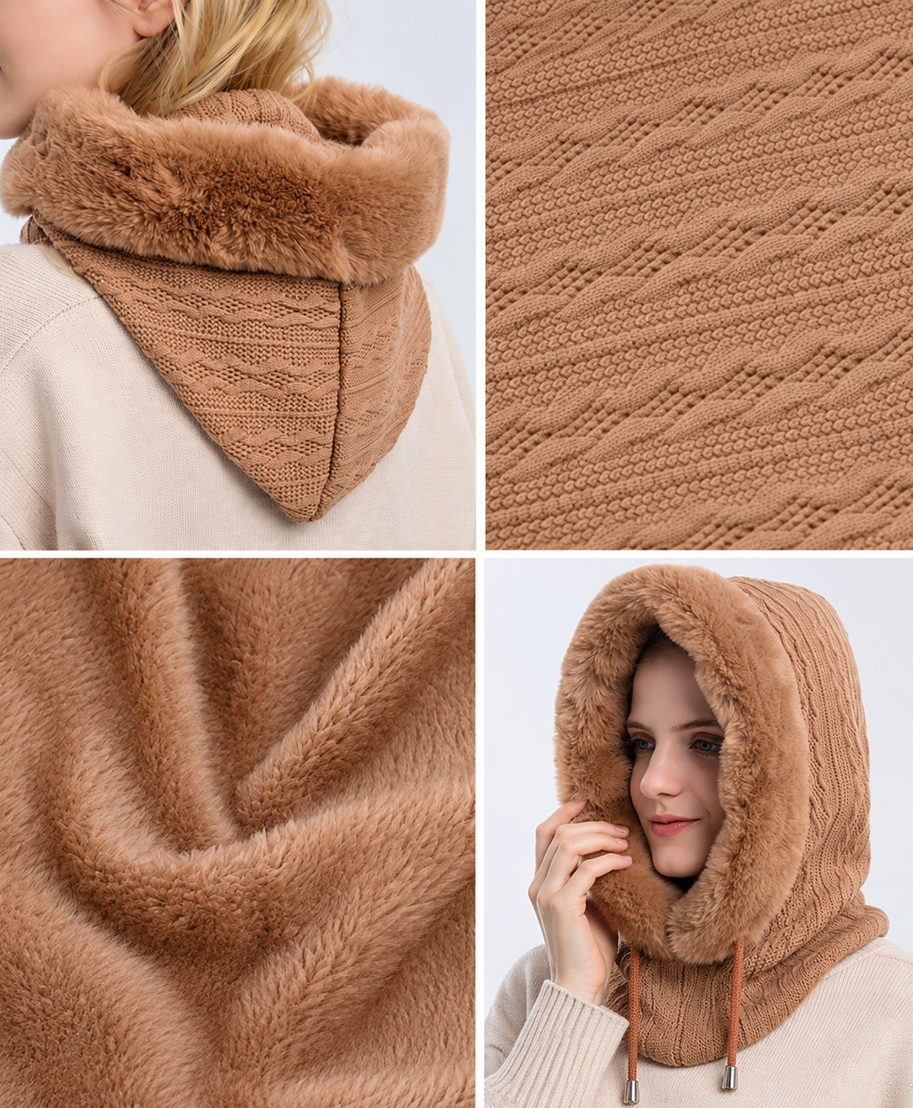 Luxe Fur Knit Hood