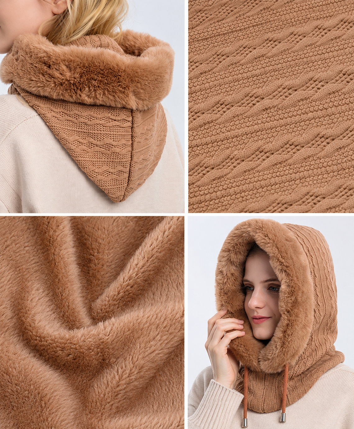 Luxe Fur Knit Hood