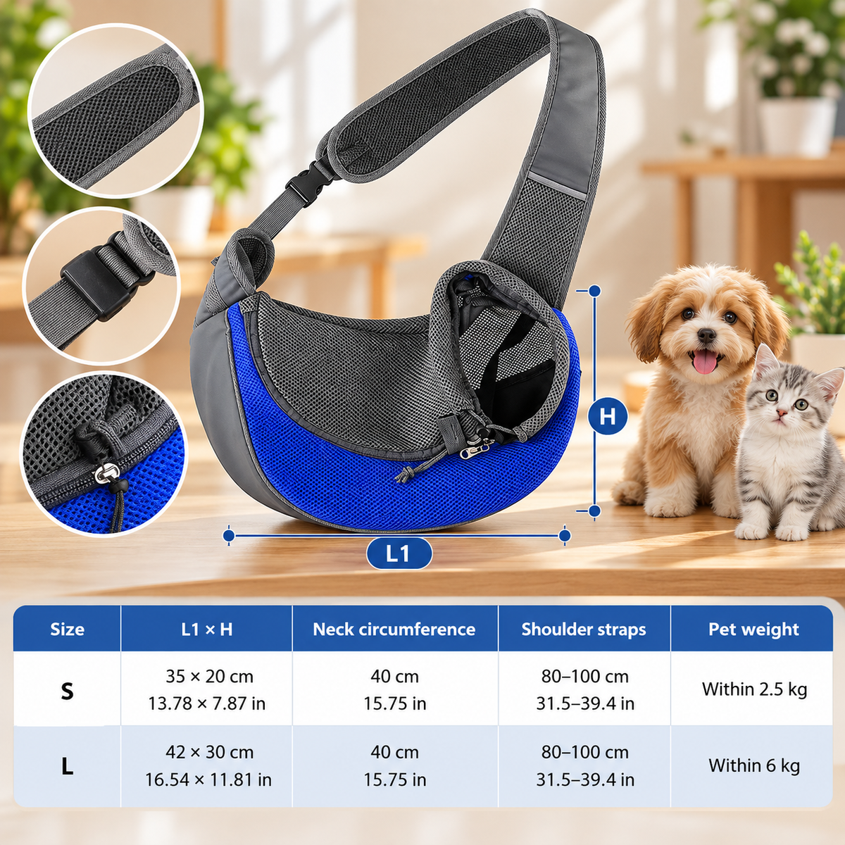UrbanPaw Travel Sling