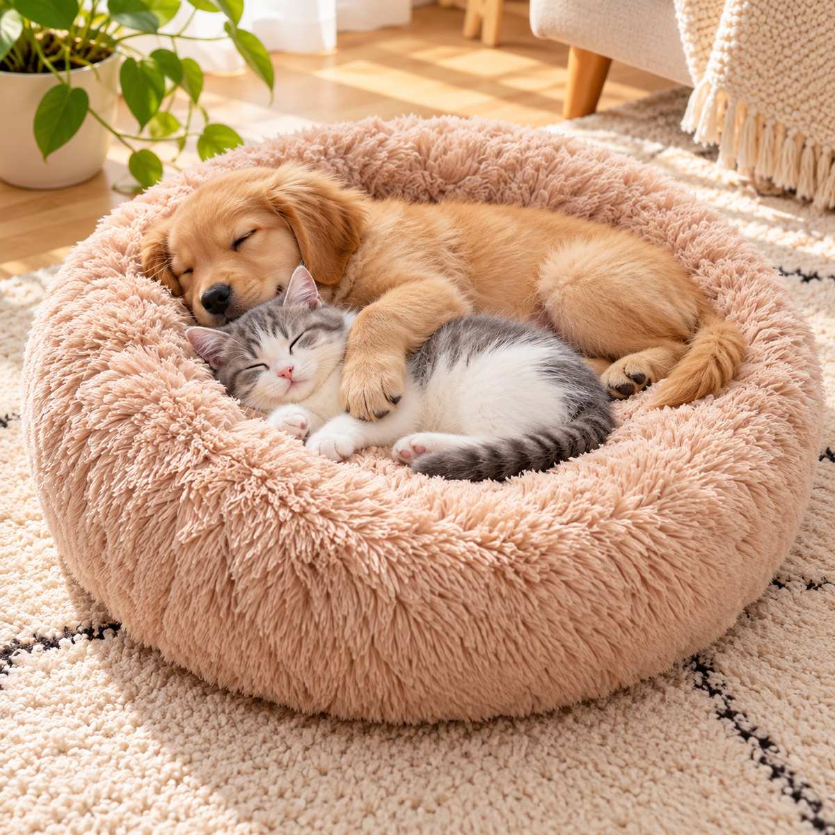 LuxeCloud Plush Pet Bed