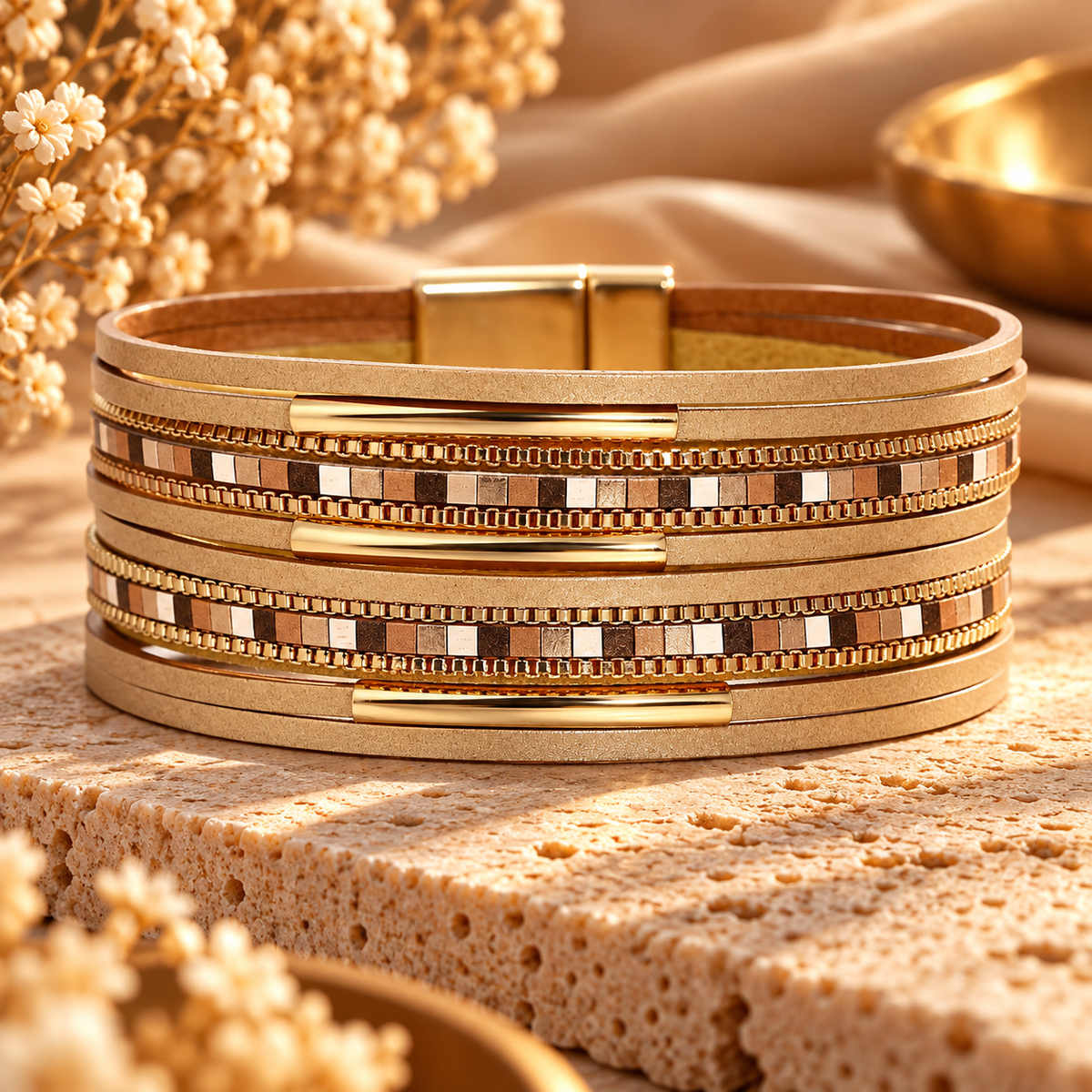 Midnight Luxe Wrap Bracelet