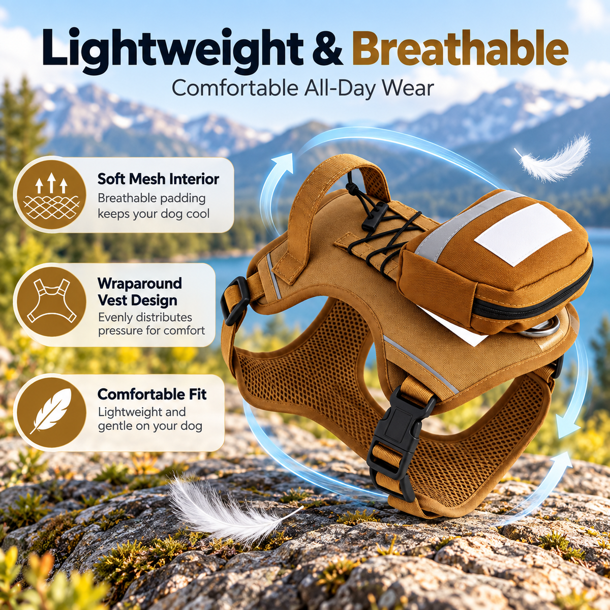 AdventureGuard Dog Harness & Backpack