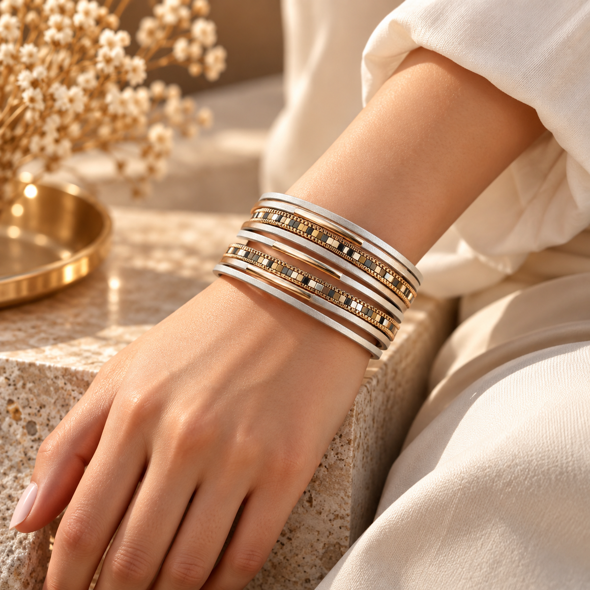 Midnight Luxe Wrap Bracelet