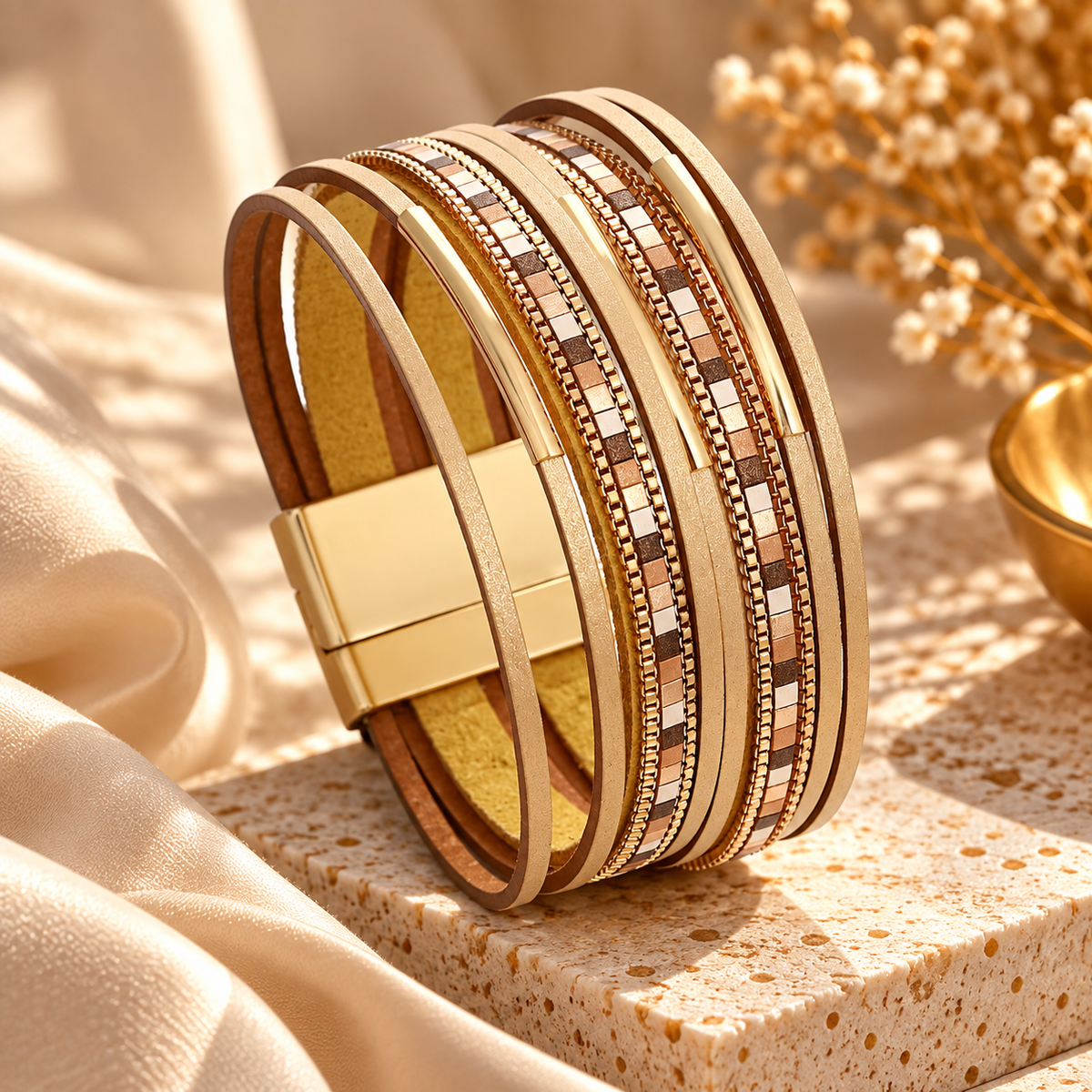 Midnight Luxe Wrap Bracelet