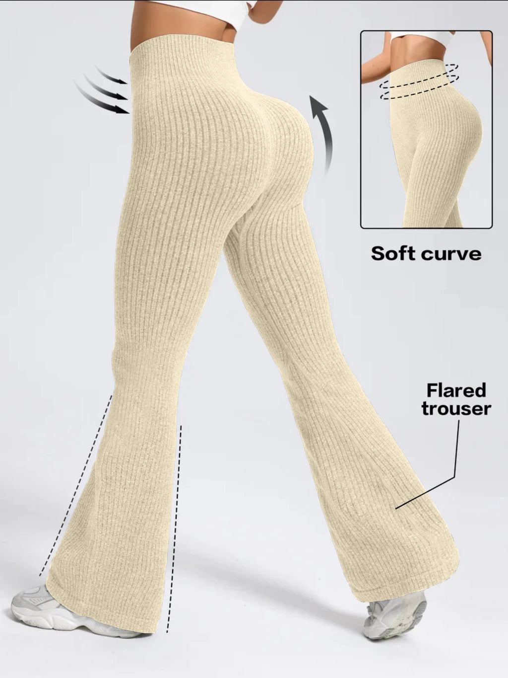 Women’s Ribbed Sculpt Flare Pants