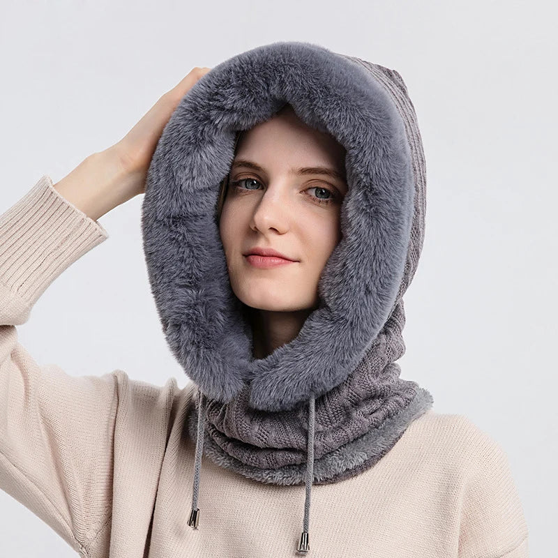 Luxe Fur Knit Hood