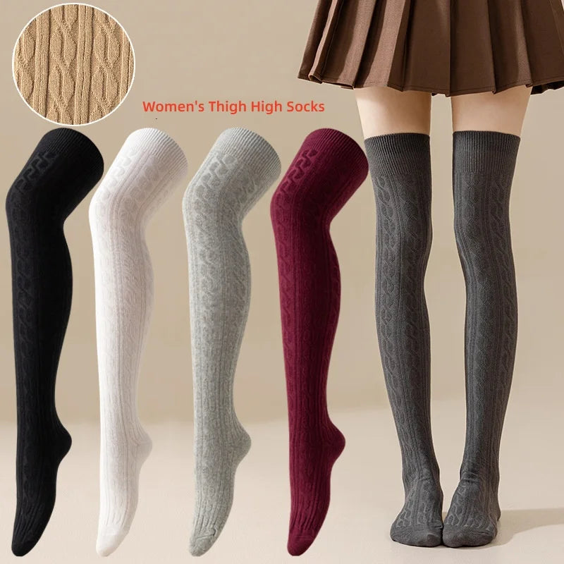 Women’s Heritage Cable-Knit Thigh-High Socks