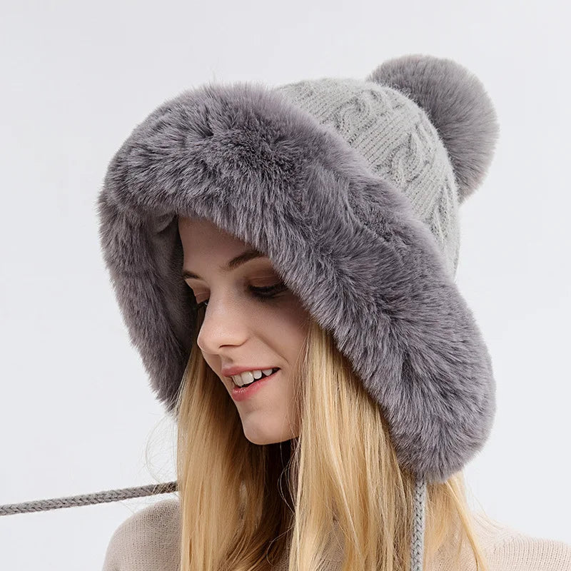 Luxe Fur Knit Hood