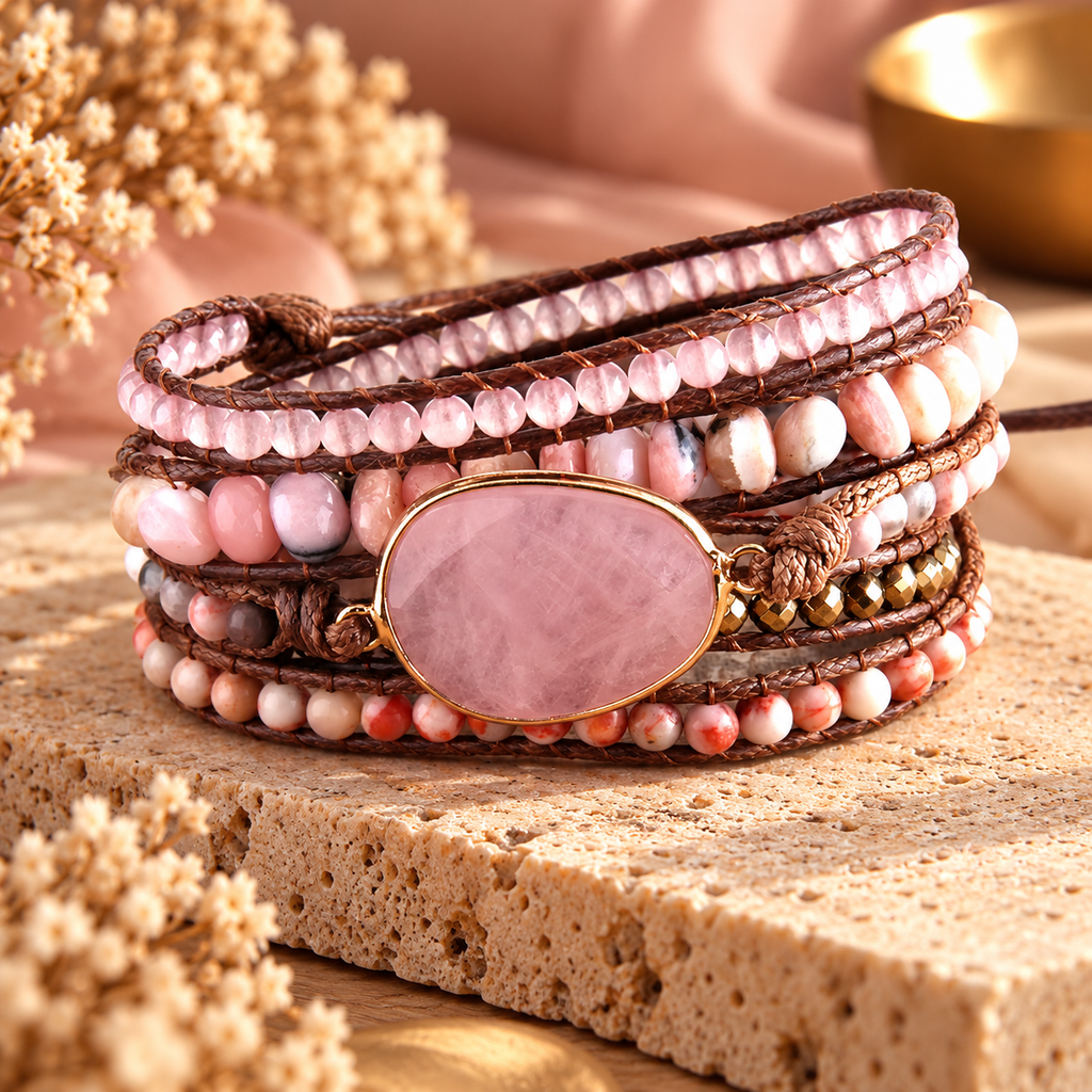 Midnight Stone Wrap Bracelet