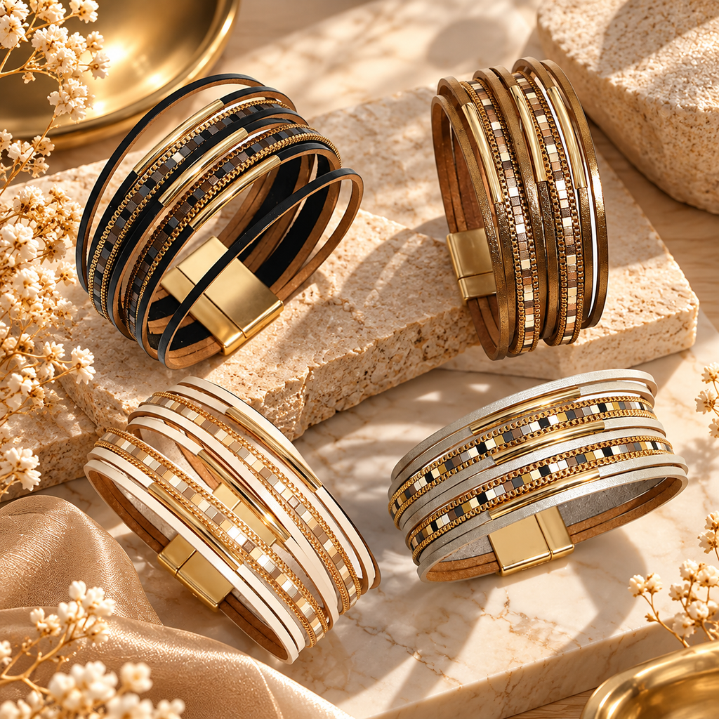 Midnight Luxe Wrap Bracelet
