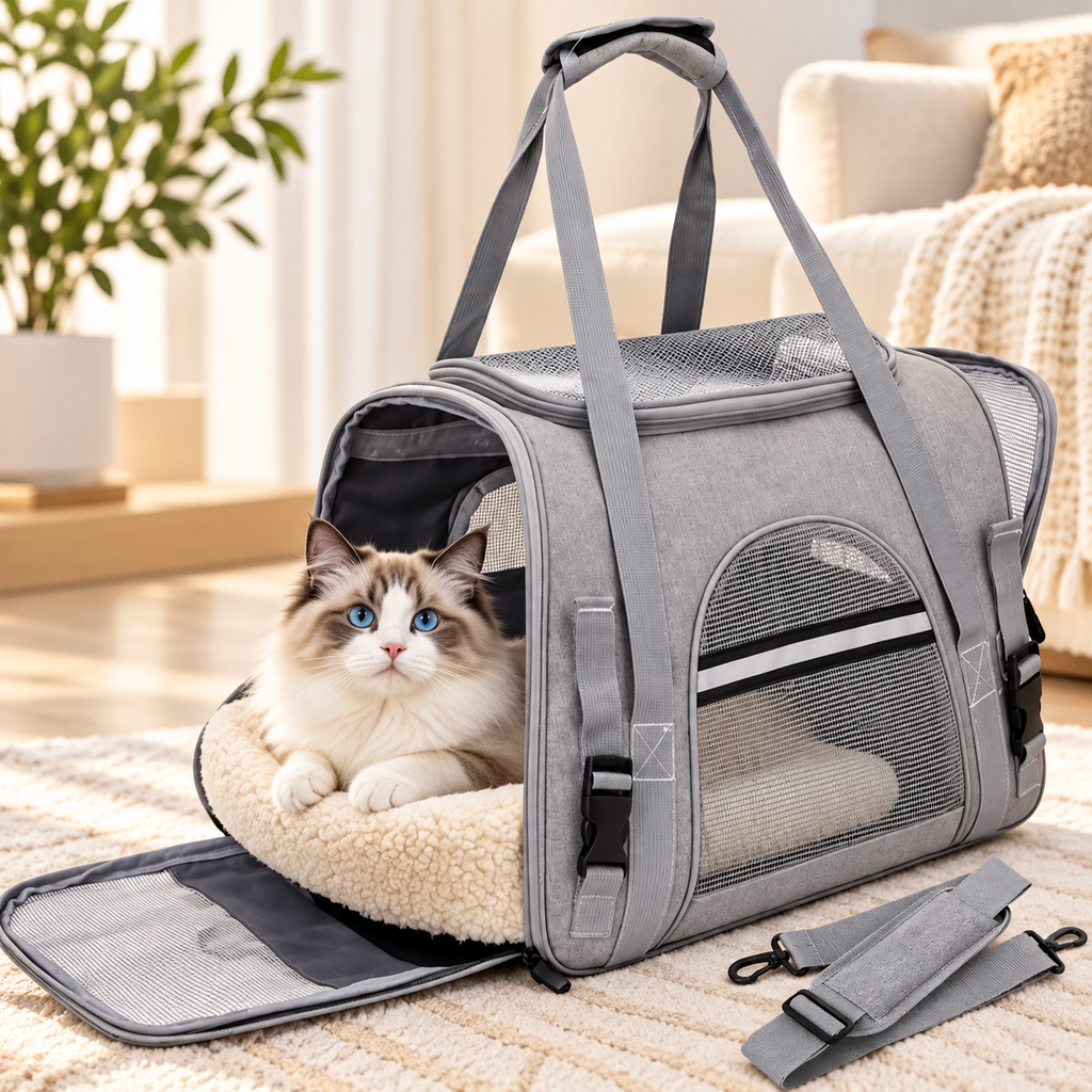 LuxePet Travel Carrier -Soft Airline-Approved Bag for Cats & Dogs