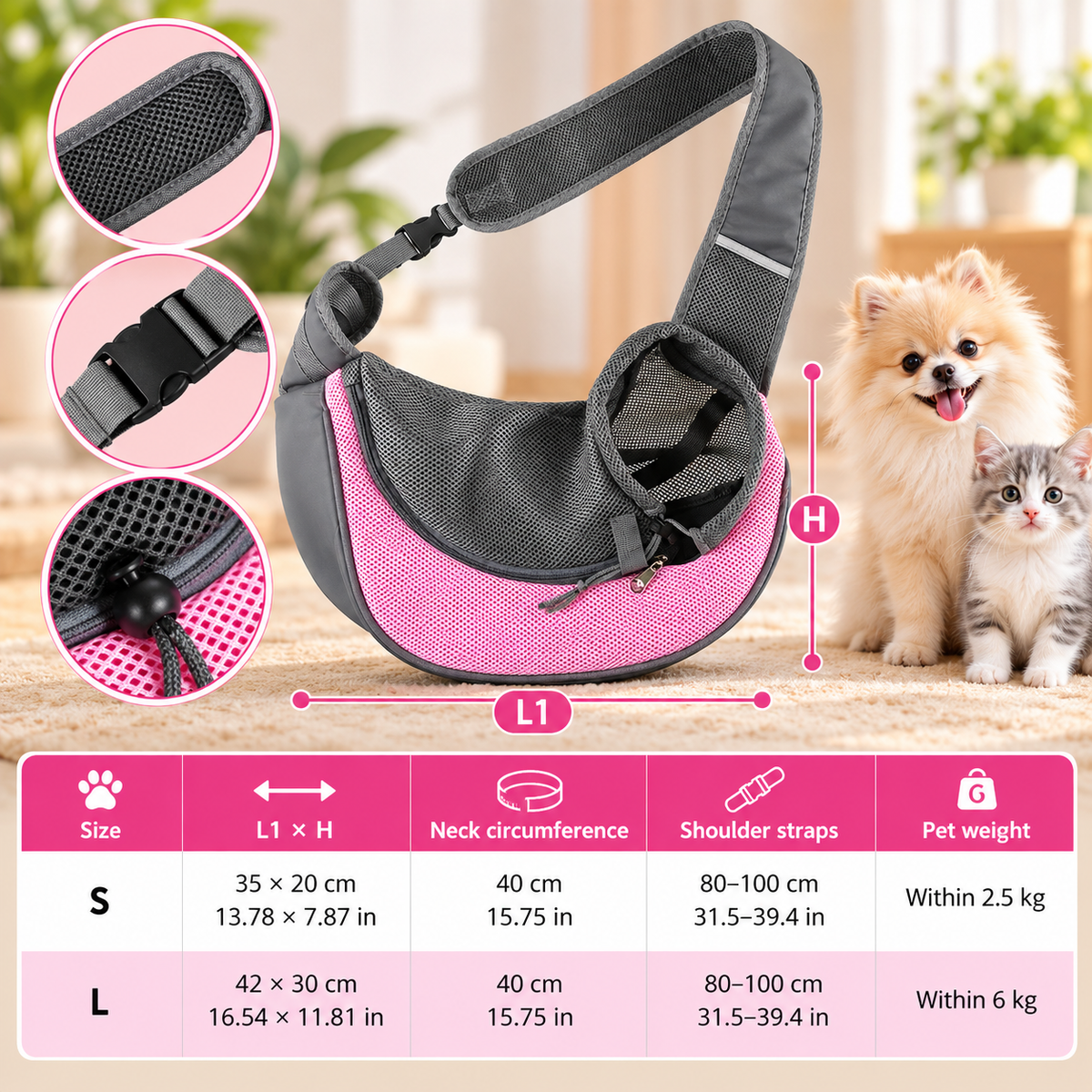 UrbanPaw Travel Sling