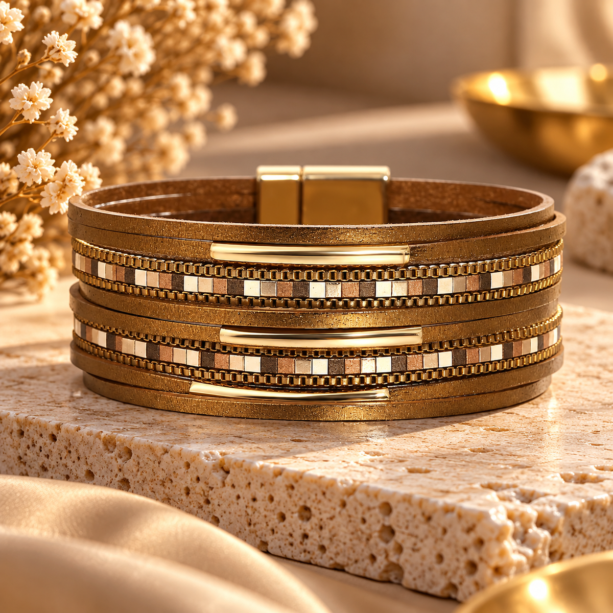 Midnight Luxe Wrap Bracelet
