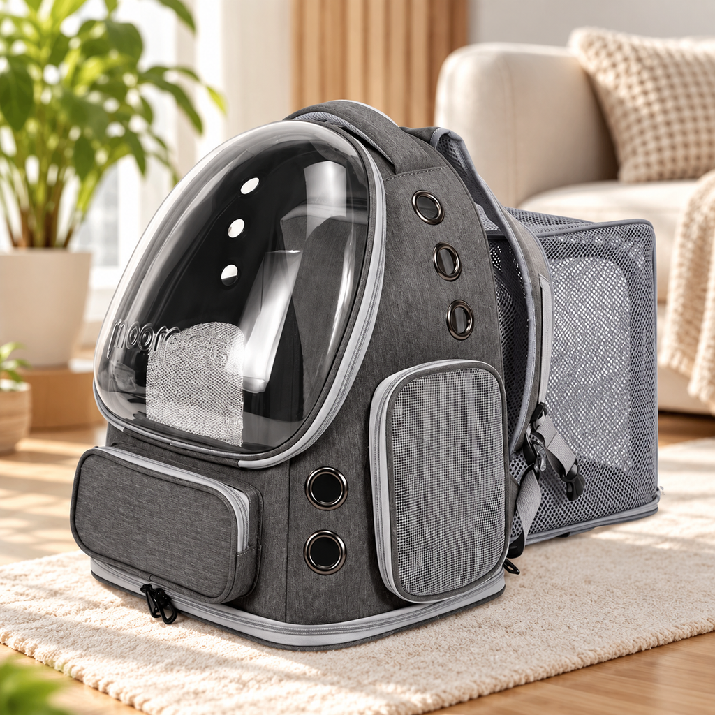 AeroPet Expandable Backpack – Breathable Travel Carrier for Cats & Small Dogs