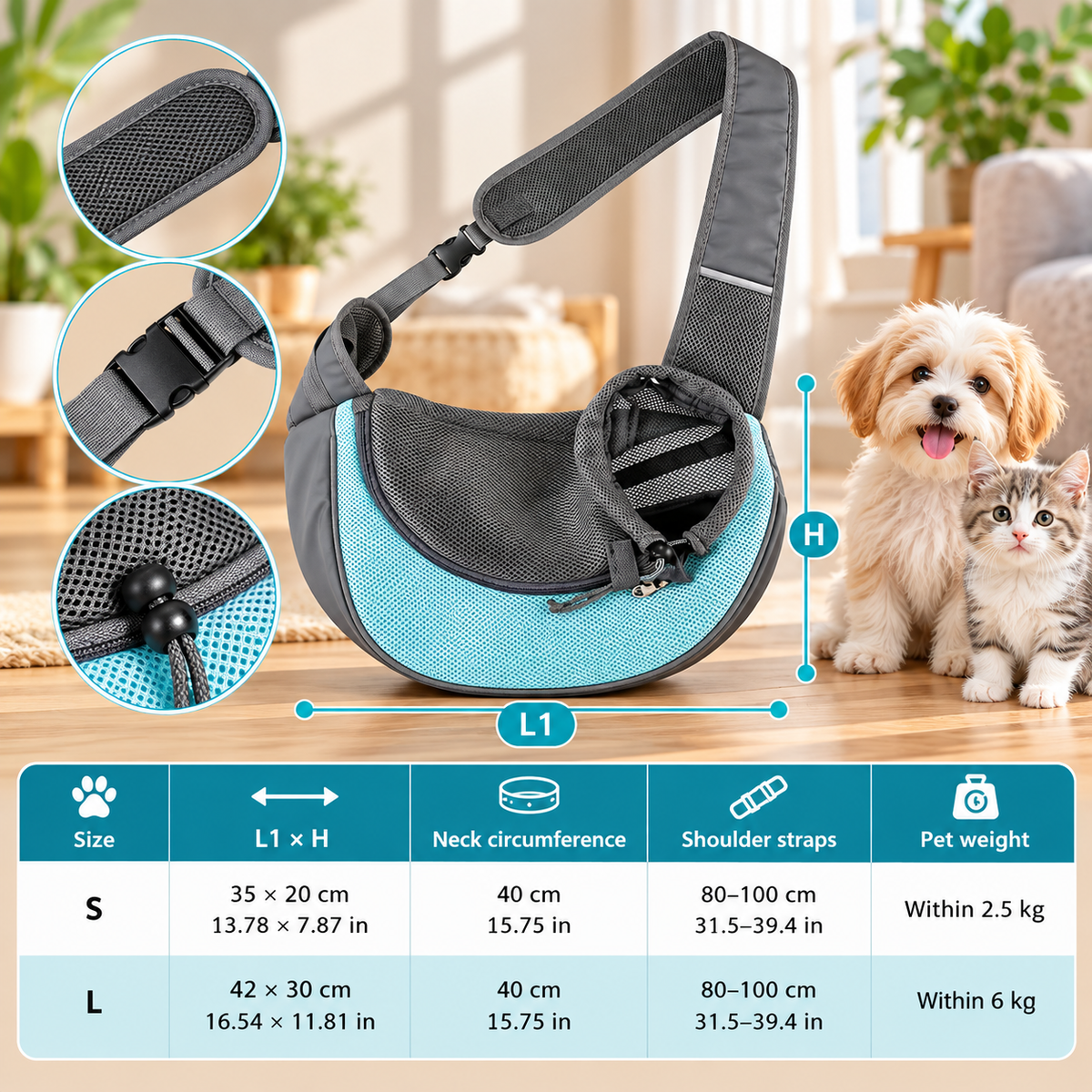 UrbanPaw Travel Sling