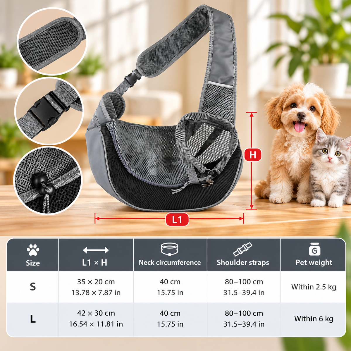 UrbanPaw Travel Sling