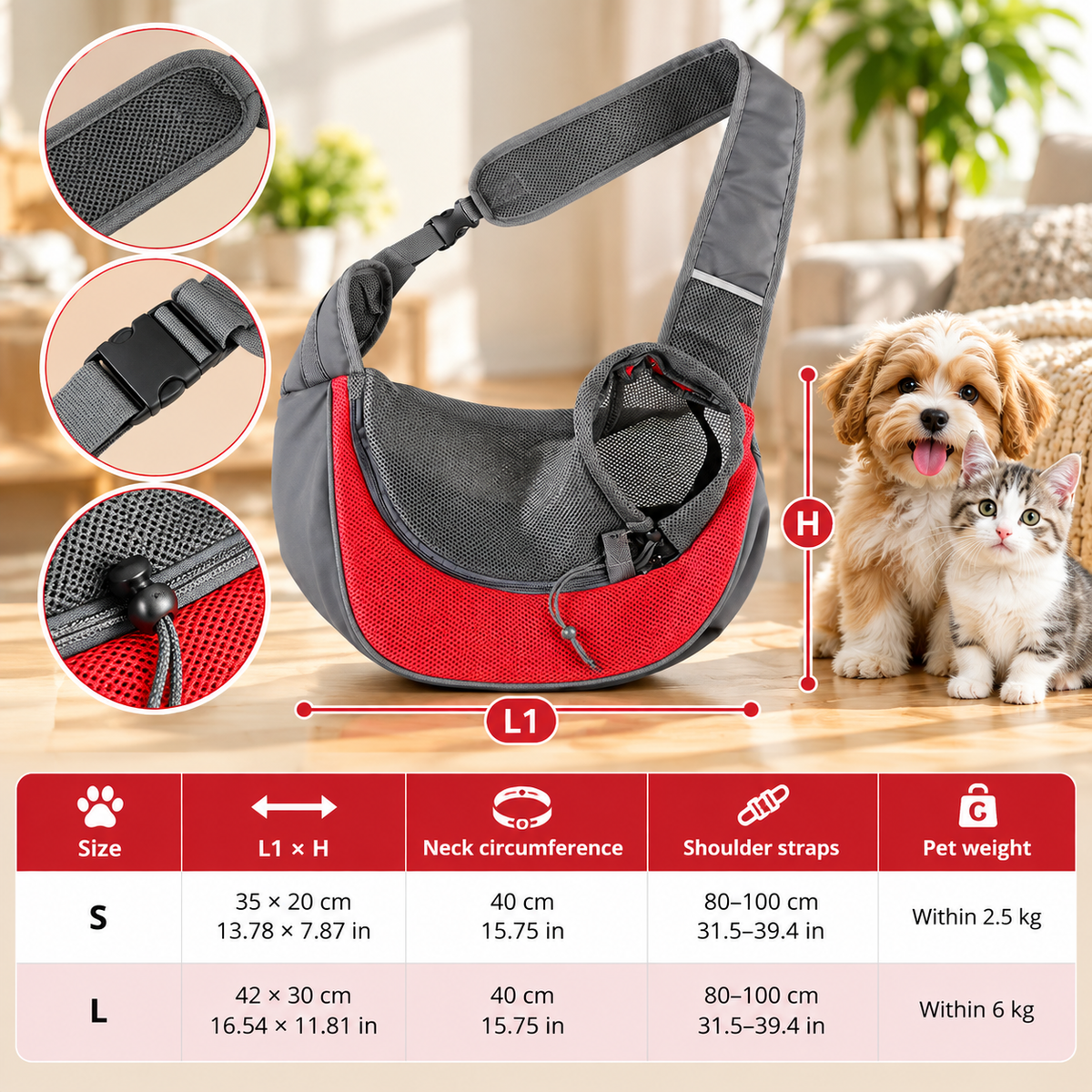 UrbanPaw Travel Sling