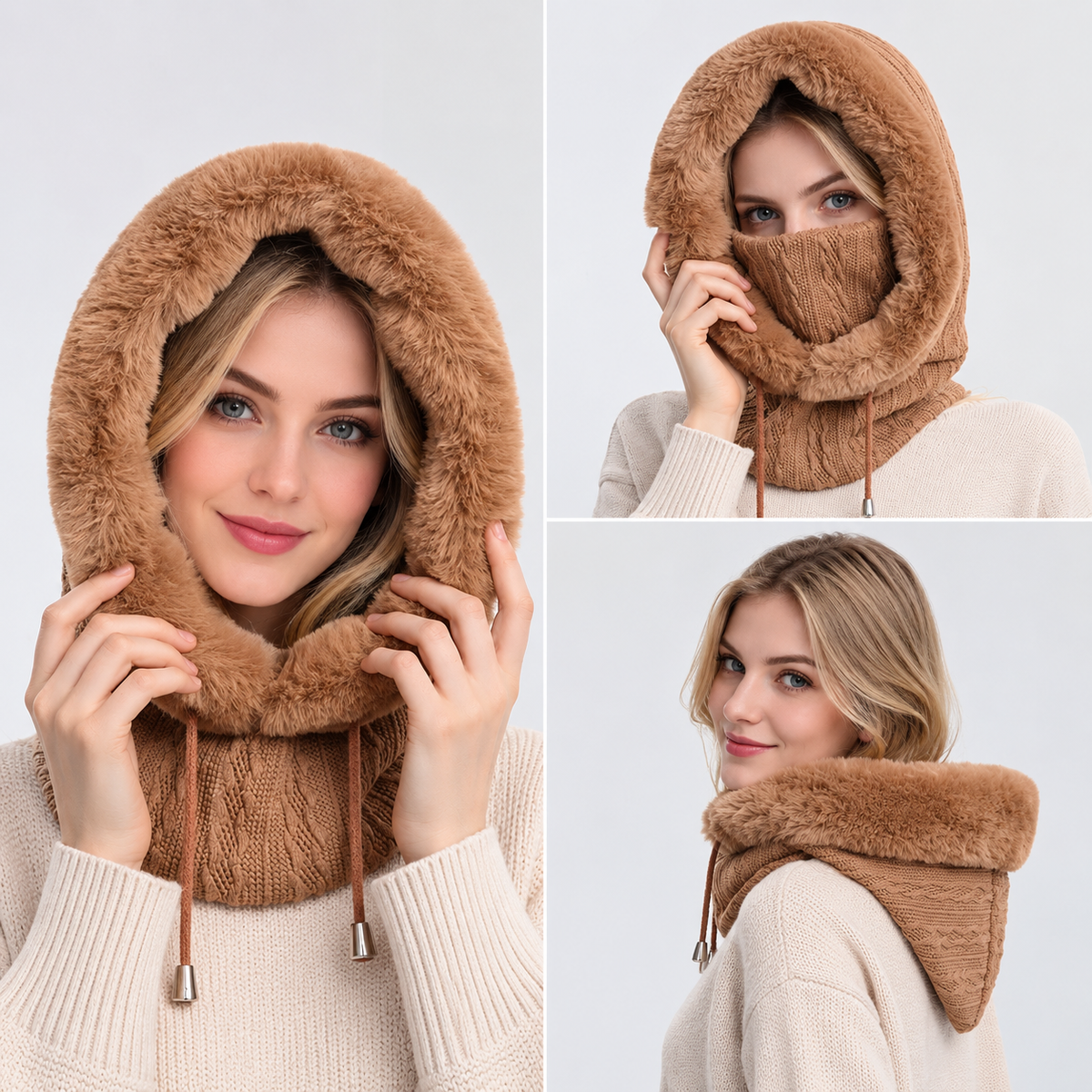 Luxe Fur Knit Hood