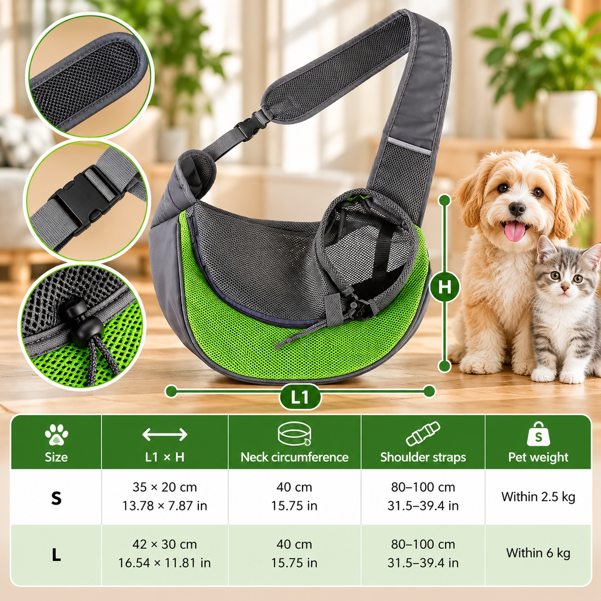 UrbanPaw Travel Sling