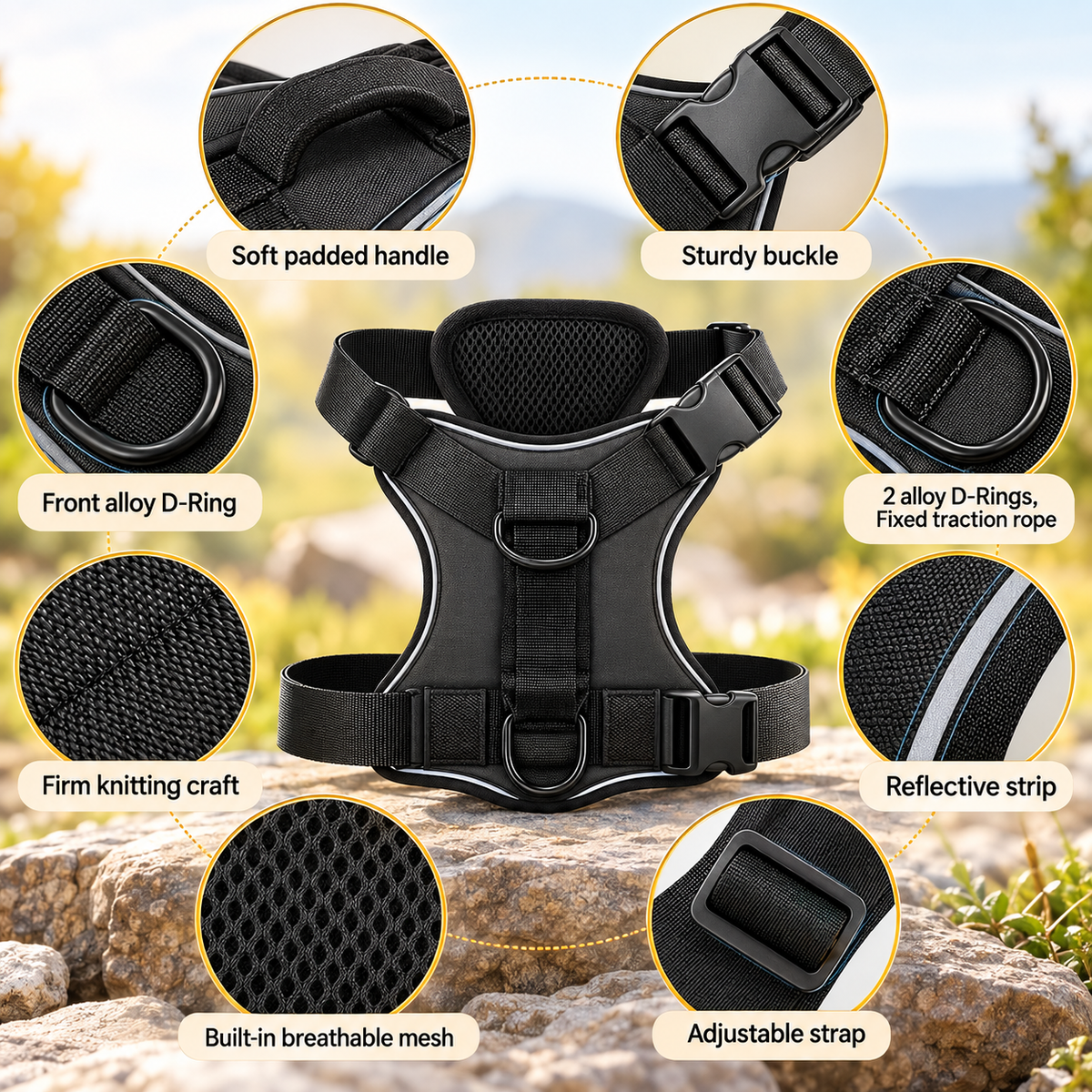 EliteGuard Reflective Dog Harness