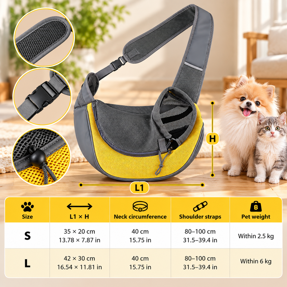 UrbanPaw Travel Sling